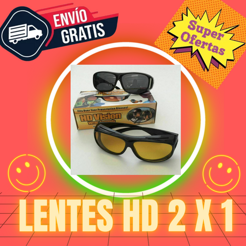 2 x 1 LENTES HD PARA CONDUCIR DÍA Y NOCHE