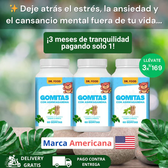 Pack de 3 GOMITAS ASHWAGANDHA 