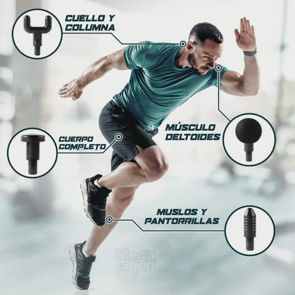 Pistola de Masaje Profesional/ 4 cabezales 