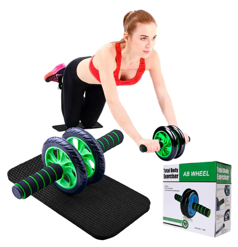 Rueda Abdominal Doble Pvc Entrenamiento Piernas