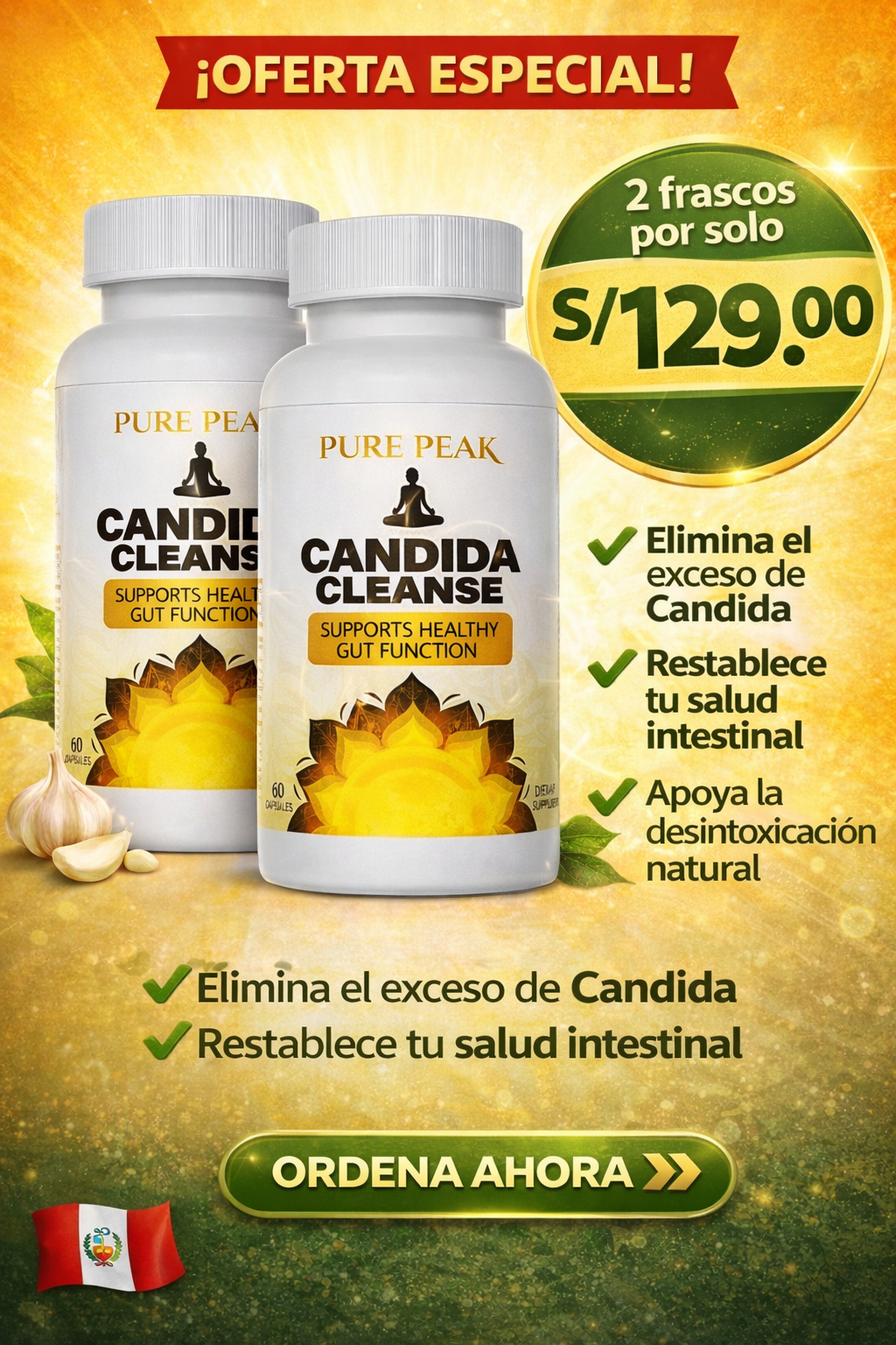 PURE PEAK CANDIDA CLEANSE PROMO X2
