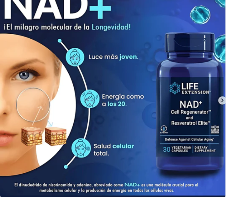 RESVERATROL ELITE + NAD IMPORTADO EE.UU 🔥 El secreto de la juventud, en una cápsula 💊