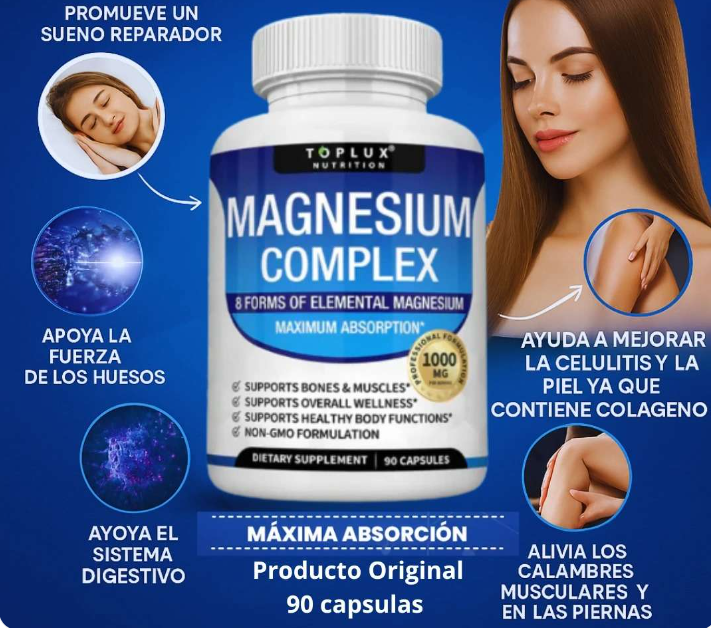 Toplux Magnesium Complex 1000 mg 90 Cápsulas