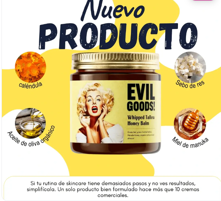 EVIL GOODS® - Bálsamo de miel y sebo de res Anti-Envejecimiento