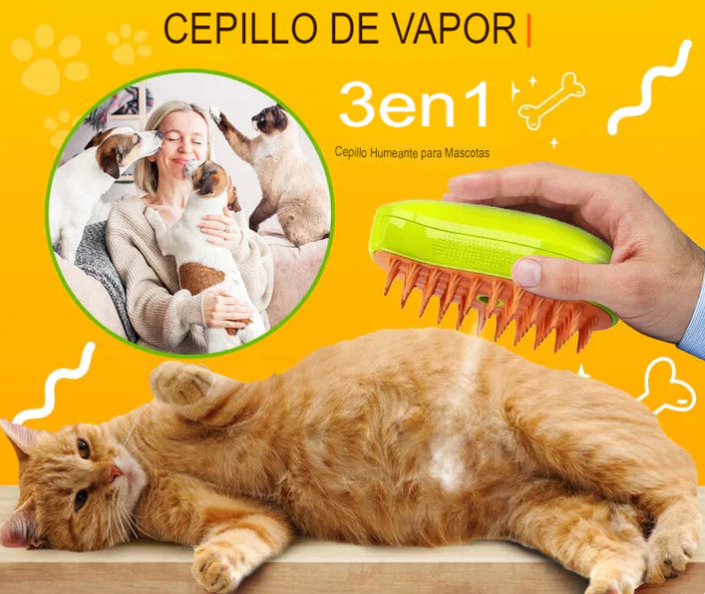 CEPILLO A VAPOR PARA MASCOTAS 🐱🐶