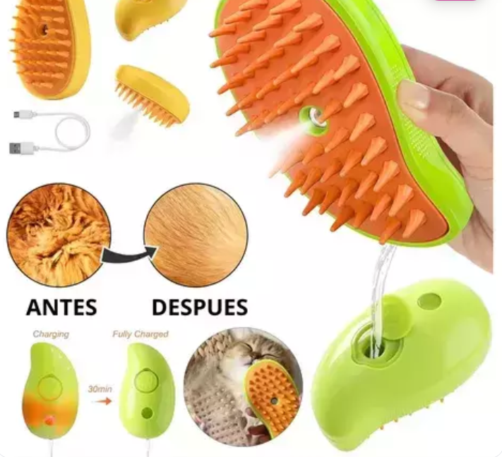 CEPILLO A VAPOR PARA MASCOTAS 🐱🐶